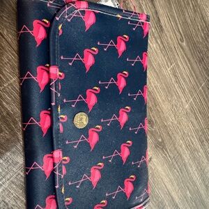 Dabney Lee Pink and Navy Wallet